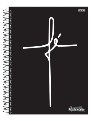 Caderno Universitário Cristo 100% - Fé - 10 Matérias